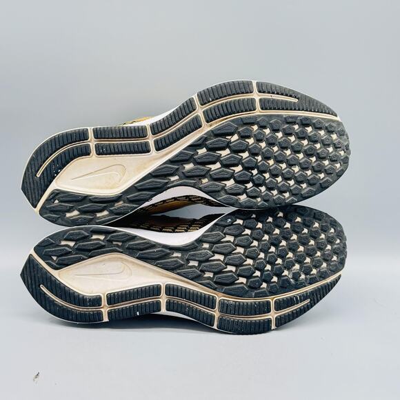 Nike Shoes Womens 8 Black Gold Air Zoom Pegasus 35 Mesh Running Athletic Sneaker - Picture 10 of 12